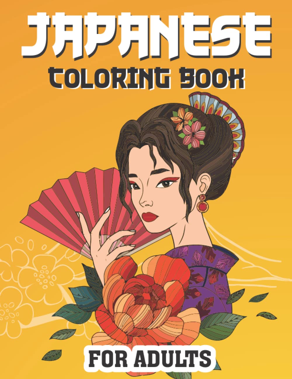 Japanese Coloring Book for Adults Featuring Zen Relaxation Themes and