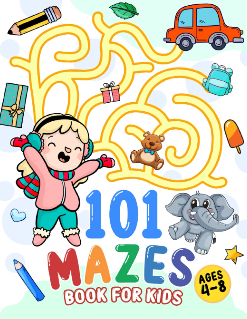 101 Mazes Book For Kids Ages 48 Fun and Challenging Puzzles Maze Activity Book For Children by