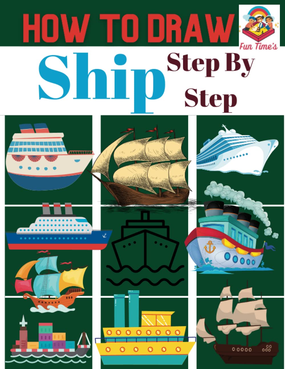 How To Draw Ship Step by Step A Graph Method Easy To Use Activity Book
