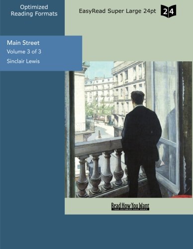 Main Street: Easyread Super Large 24pt Edition by Sinclair Lewis ...