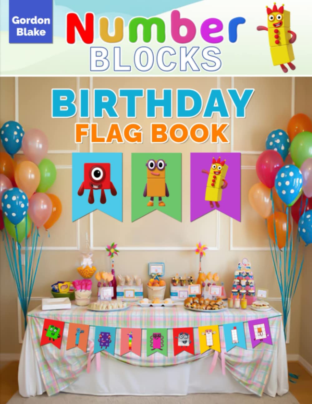 Numberblocks̴ Birthday Flag Book Colorful Ideal Gift Party Banner
