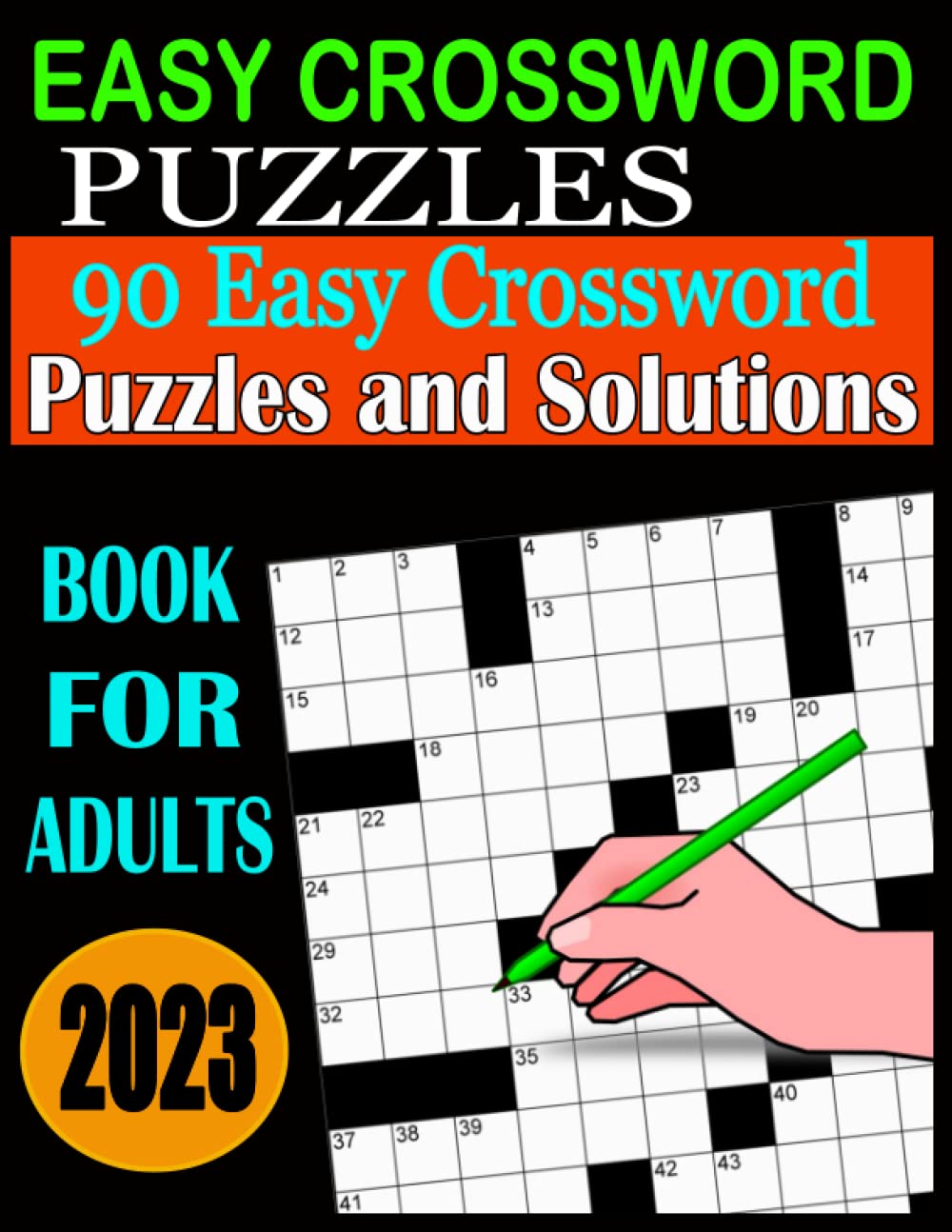 2023 Easy Crossword Puzzles Book For Adults Easy Crossword Puzzles