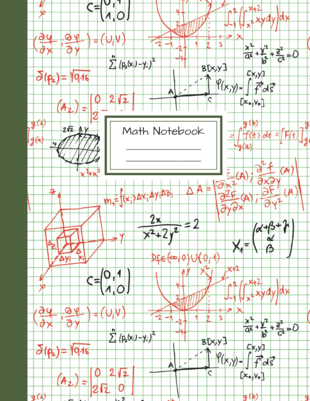 Math Notebook: Grid Paper Notebook, 4 Squares Per Inch, Graph Notebook ...