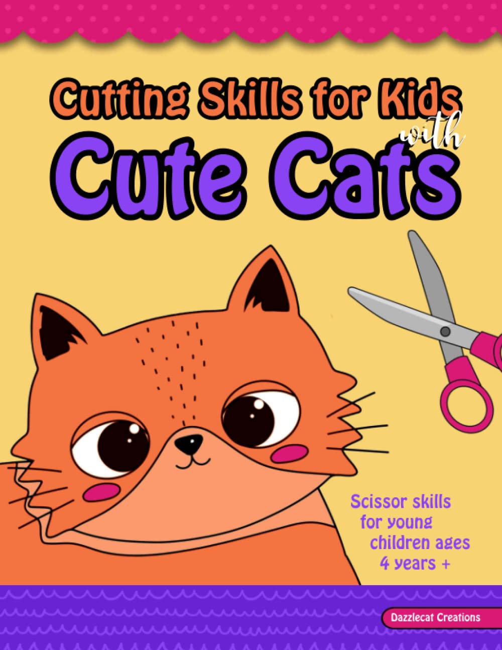 Cutting Skills for Kids with Cute Cats Scissor skills for young
