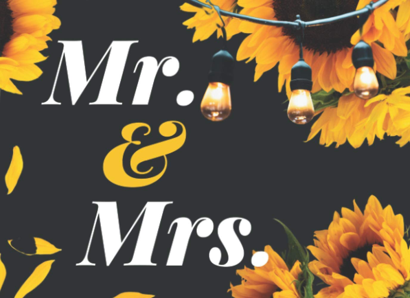 Mr.Mrs. Sunflower Guestbook Keepsake Wedding Party, Guest Sign In