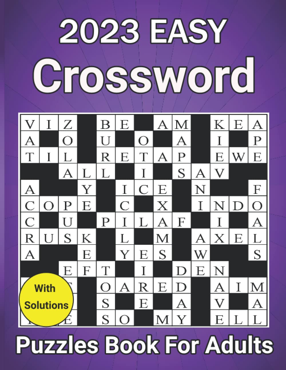 2023 Easy Crossword Puzzles Book For Adults Large Print Easy to Medium Level Crossword Puzzles