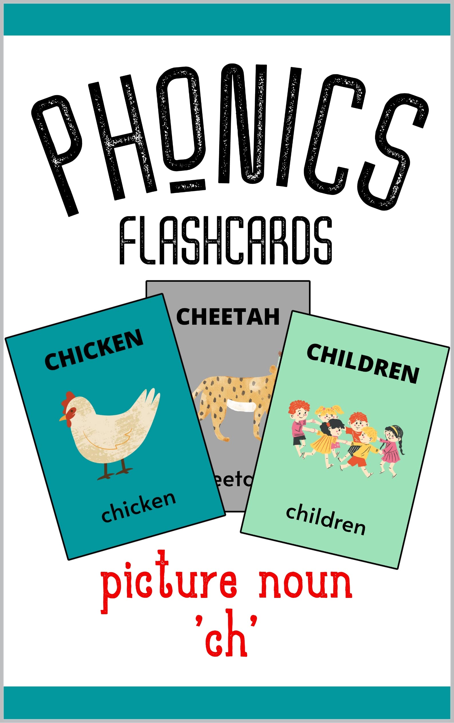 Phonic Flashcards Picture Noun 'ch' Colourful Picture Phonics