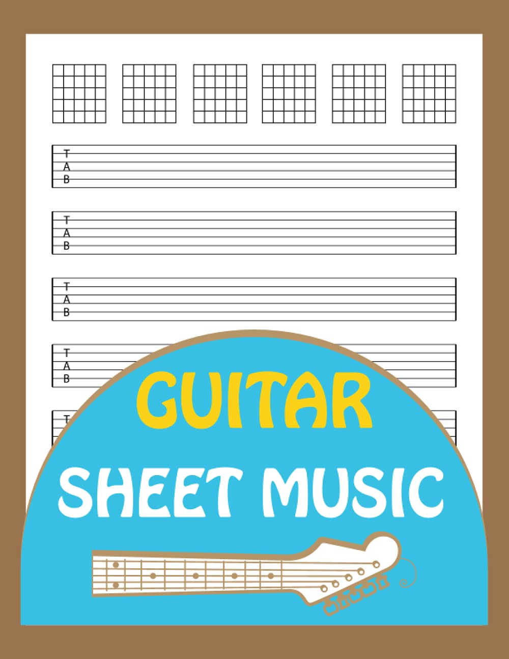 Guitar Sheet Music: Guitar Tablature Notebook - Blank Guitar Tablature ...