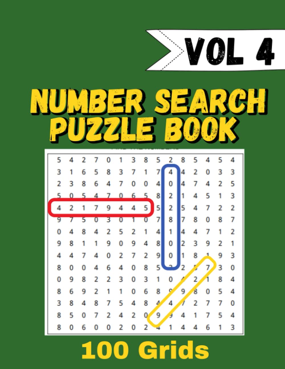 Number search puzzle book 100 number search puzzle grids for Adults