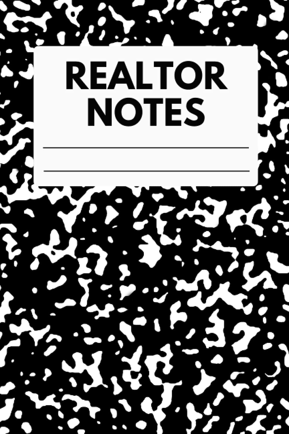 Realtor Notes Black and White Real Estate Agent Notebook Journal