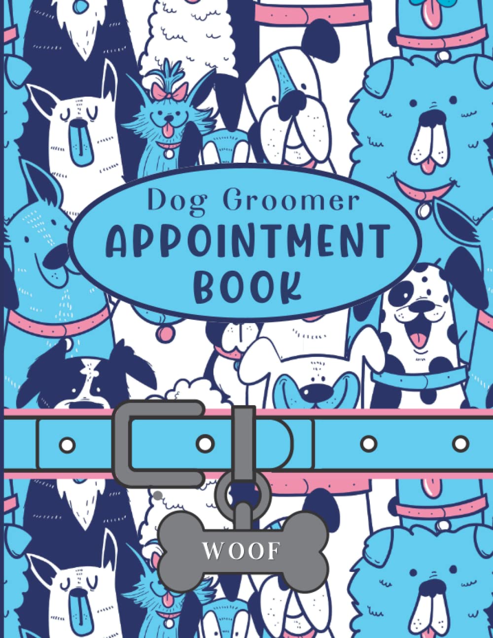 Dog Groomer Appointment Book Undated 2page spread per week planner