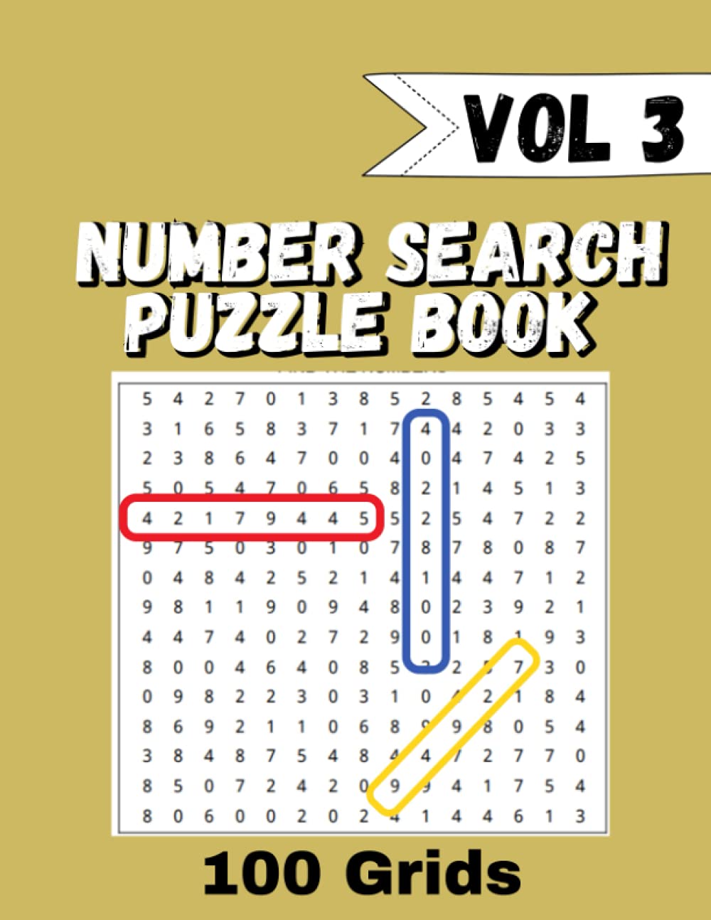 Number search puzzle book 100 number search puzzle grids for Adults