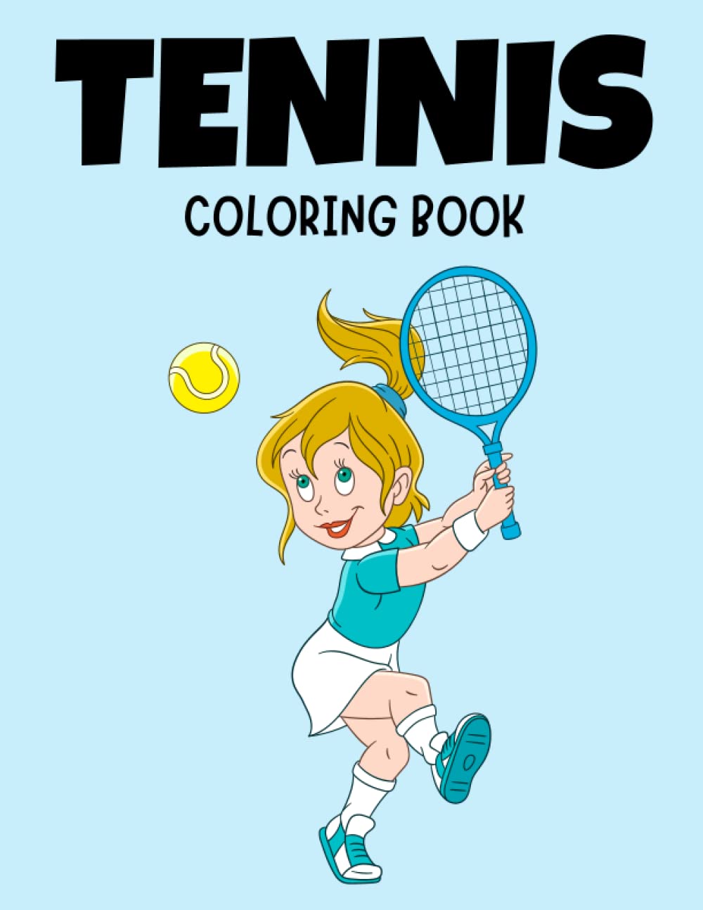 Tennis Coloring Book Tennis Coloring Pages For Kids, Perfect Cute