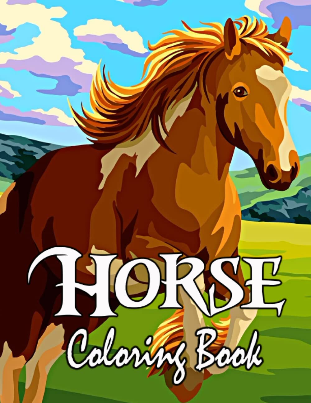 Horse Coloring Book: 50 Creative Dream Horses Coloring page For Girls Ages 8-12-Horse Gifts For