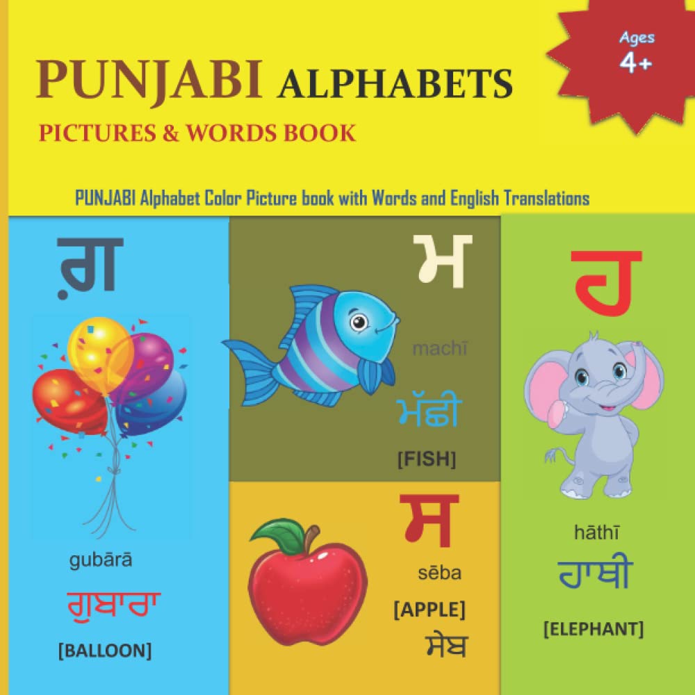 PUNJABI ALPHABETS PICTURES & WORDS BOOK Gurmukhi Punjabi Alphabets by