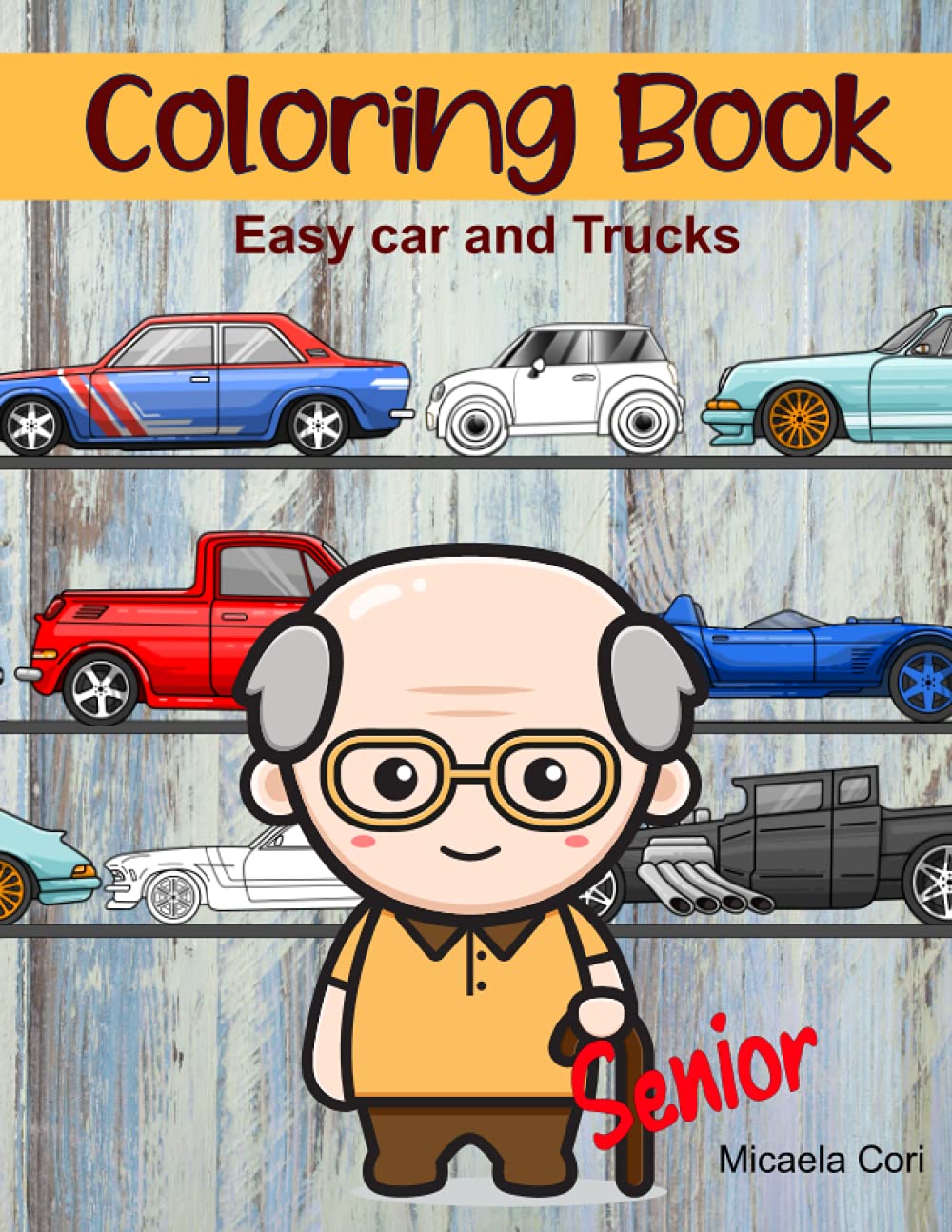 Coloring Book for Dementia Patients Large print, easy and relaxing for