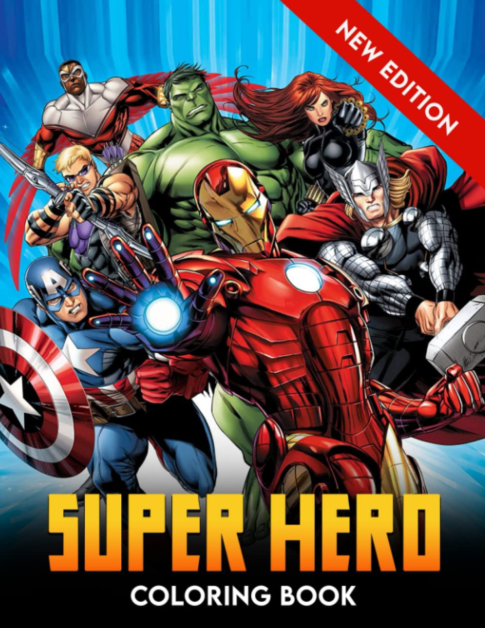 Super Hero Adult Coloring Book: 30+ Super Heroes Illustrations for Kids ...