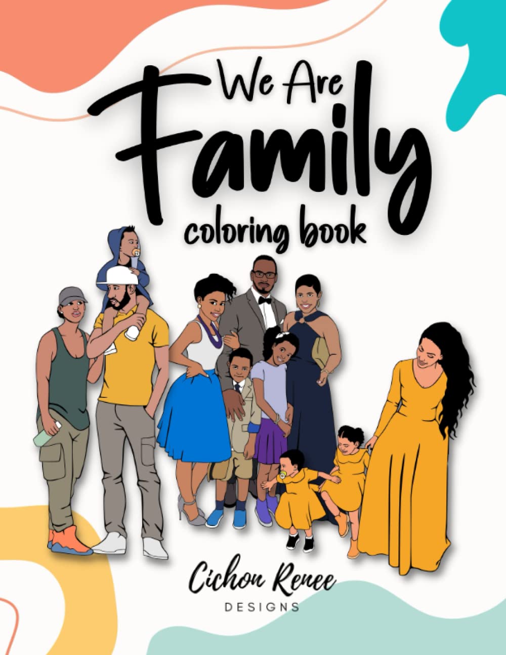 African American Family Coloring - 75422057 