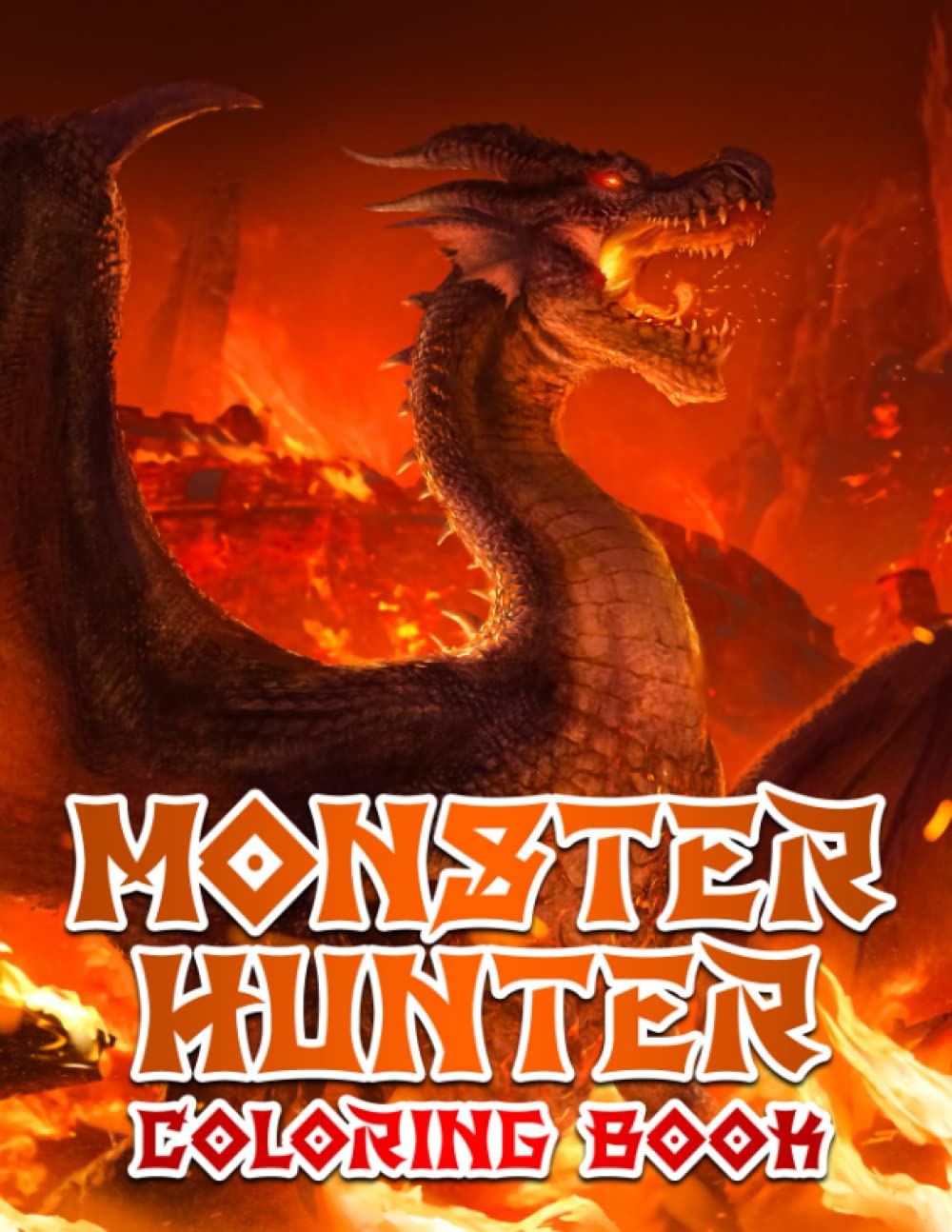 Midnight Monster Hunter Coloring Book Black Background And Premium