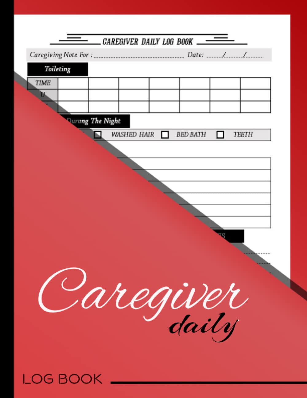 Caregiver Daily Log Book Routine Records of Meals Caregiver Log Book caregiver log book a