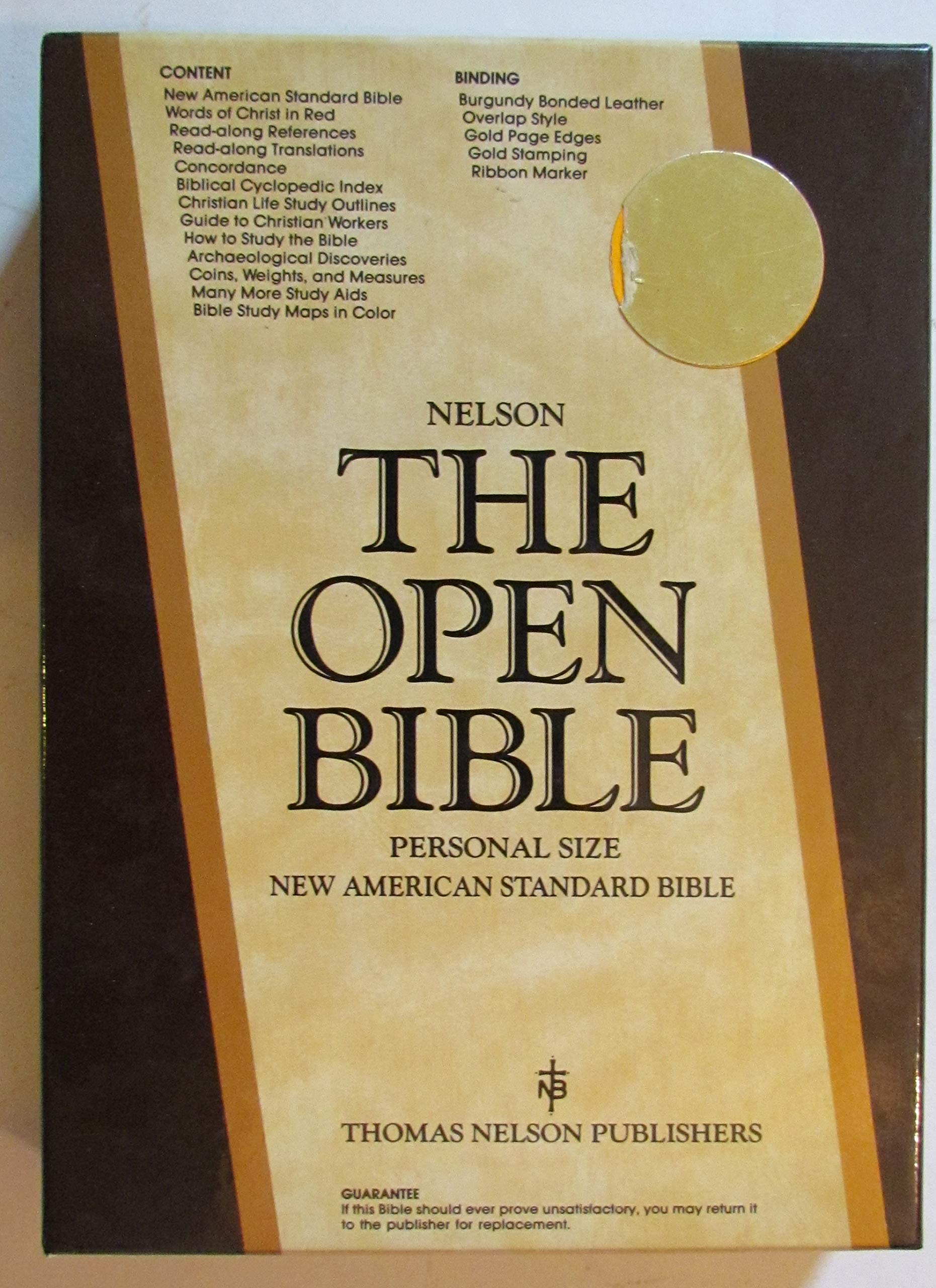 The Open Bible, New Standard American Bible, Personal Size, Words of