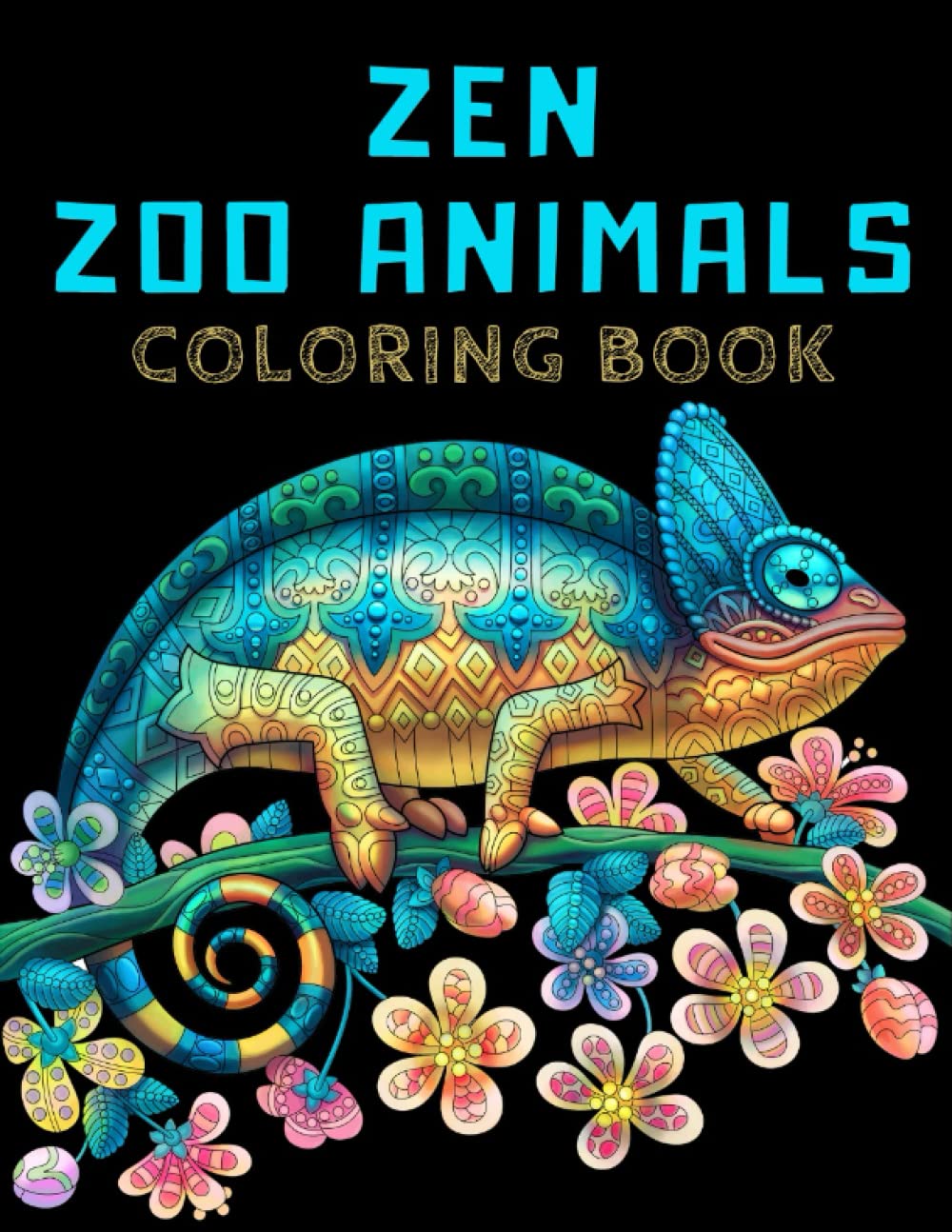 Zen Zoo Animals Coloring Book Zentangle Colouring Book for Adults for