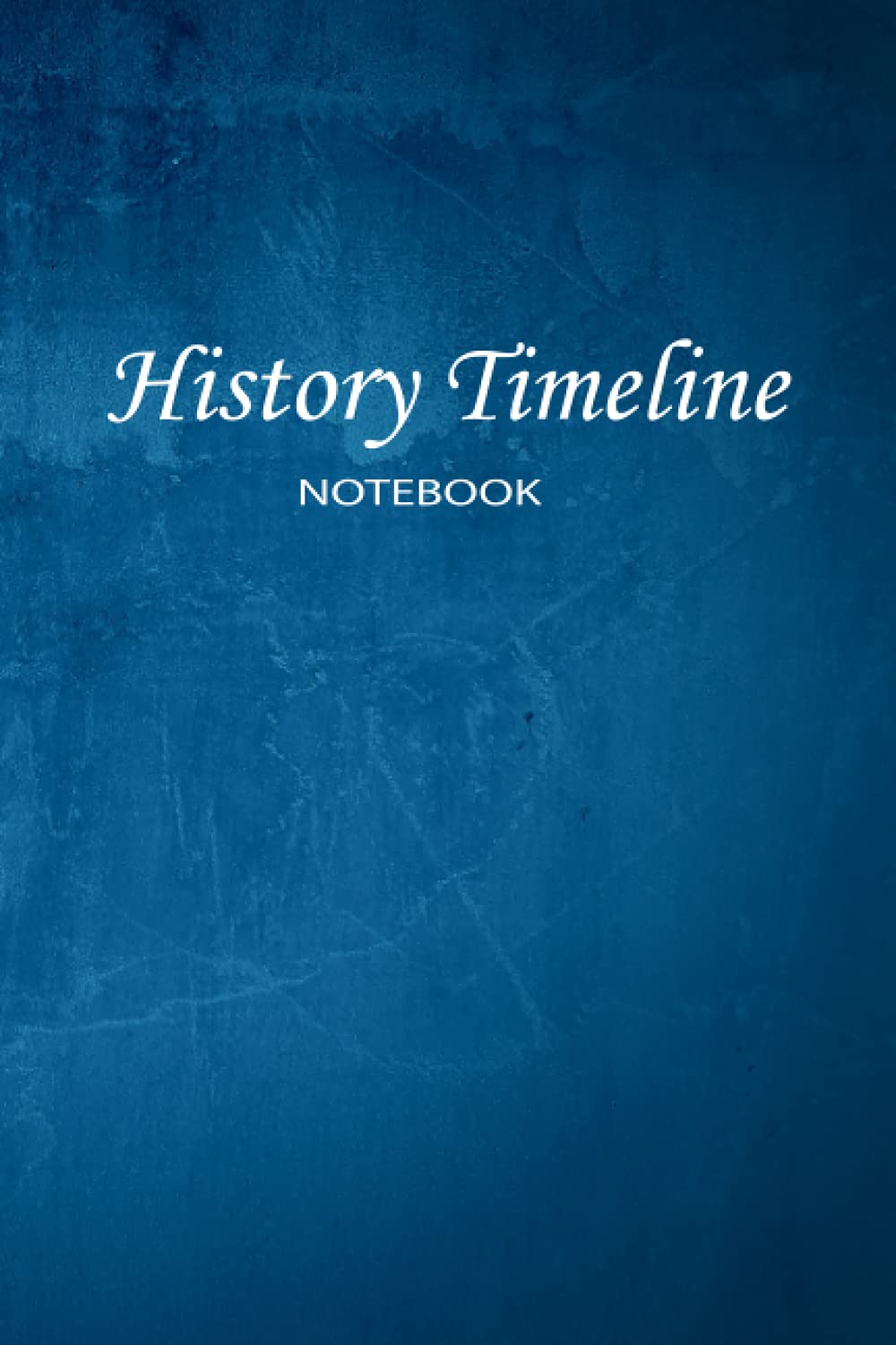 History Timeline Notebook Dark Blue Softcover Graph Paper Journal for