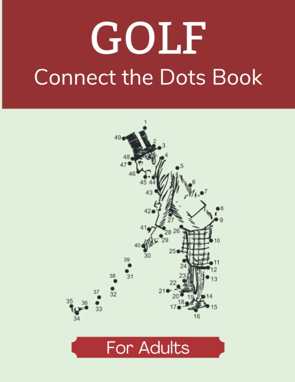 Golf Connect the Dots Book for Adults DottoDot Sports Activity Book