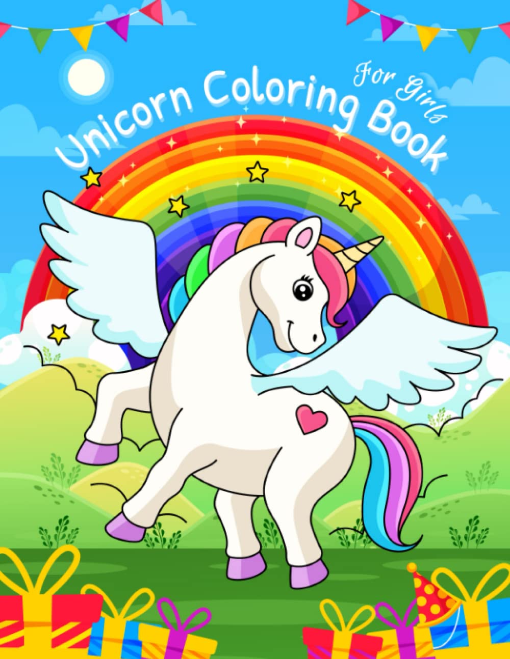 Unicorn Coloring Book For Girls: Coloring book for kids ages 4-8 ...