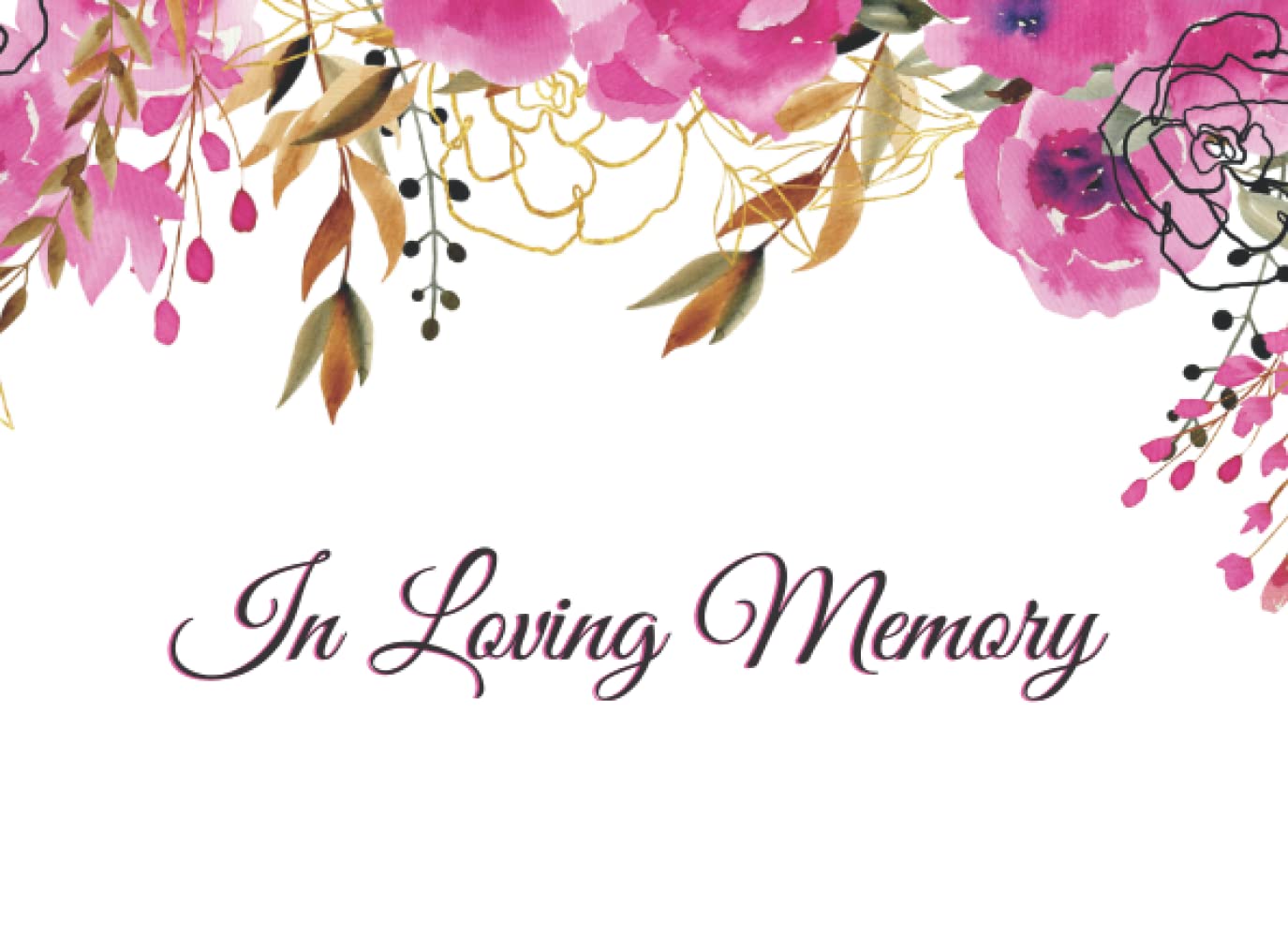 In Loving Memory Condolences Guest Book Memorial Service Guest Funeral Guest Book