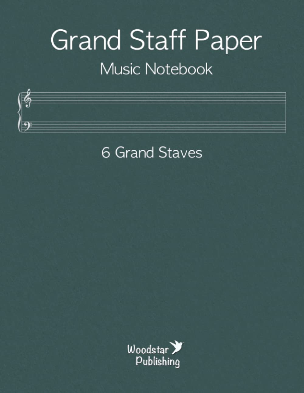 Grand Staff Paper Music Notebook 6 Grand Staves by Woodstar Publishing