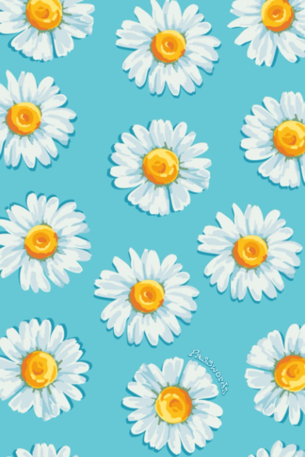 Passwords: Password Book with Pretty Daisy Flower Design - Small Size 6 ...