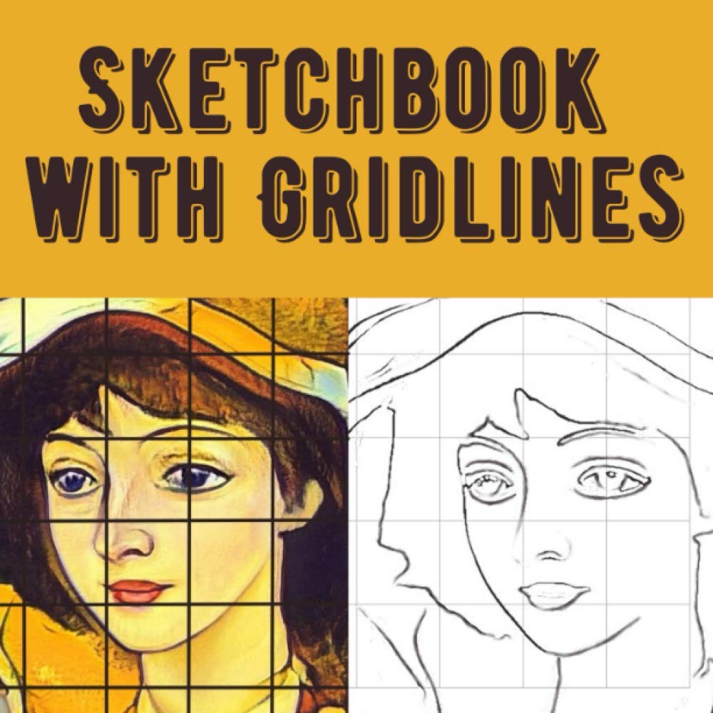 Sketchbook with Gridlines 1 Inch Grid for Enlarging Pictures Copying