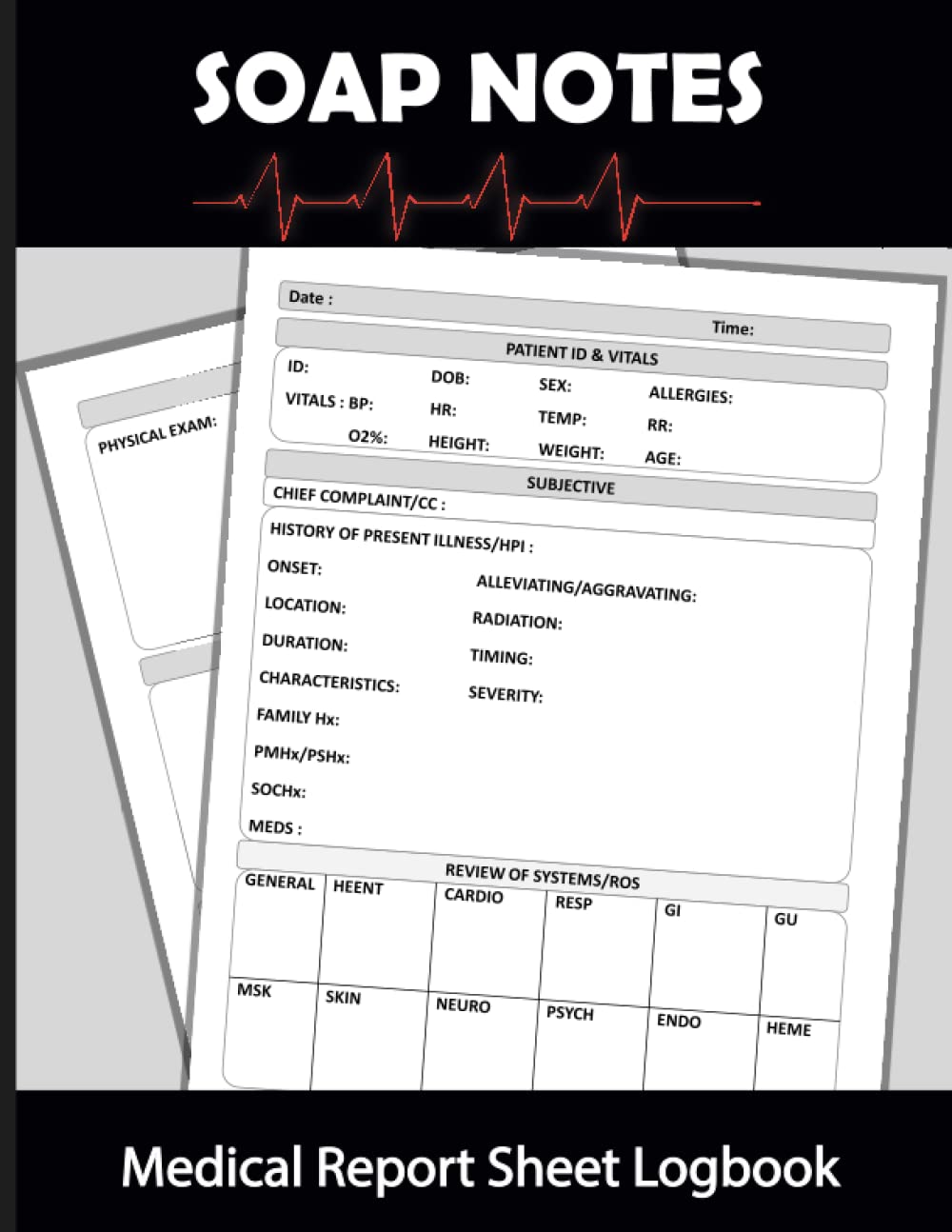 SOAP NOTES. Medical Report Sheet Logbook Medical Soap Notes, Medical