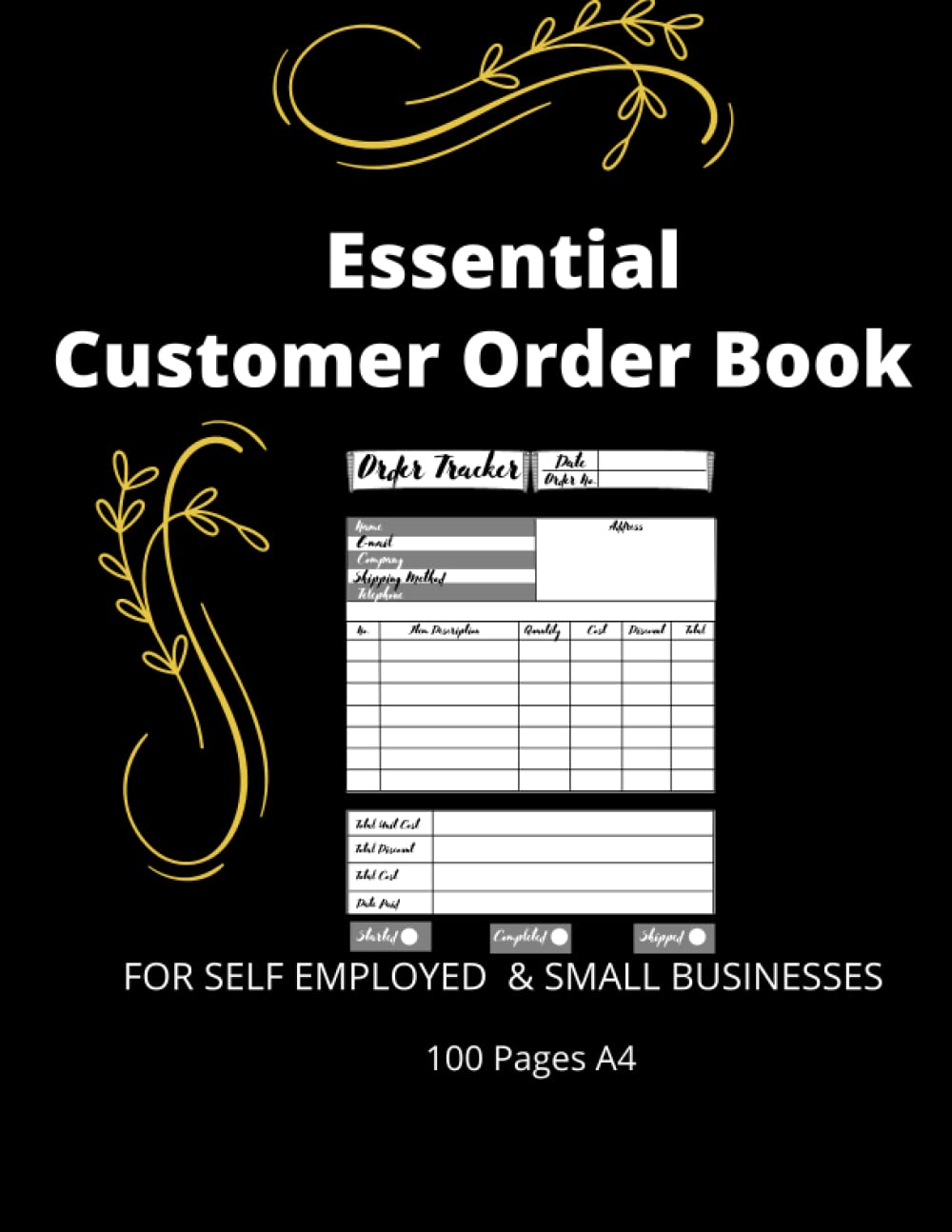 Essential Customer Order Book For Self Employed Small Business Tracker