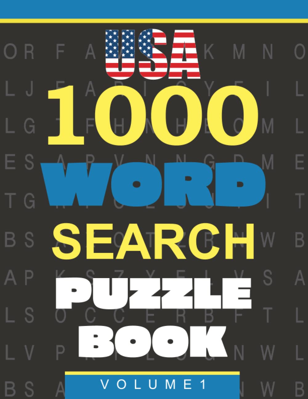 USA 1000 Word Serch Puzzle Book Volume 1 Big Word Search Puzzle Book