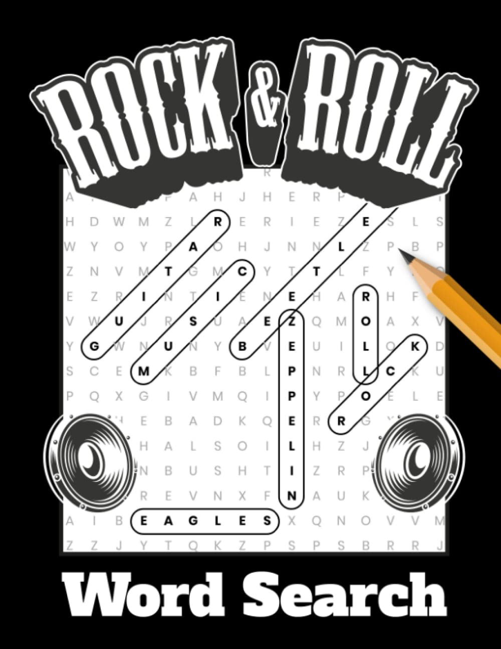 Rock n Roll Word Search: Rock n Roll Gifts, Legendary Rock Music Bands ...