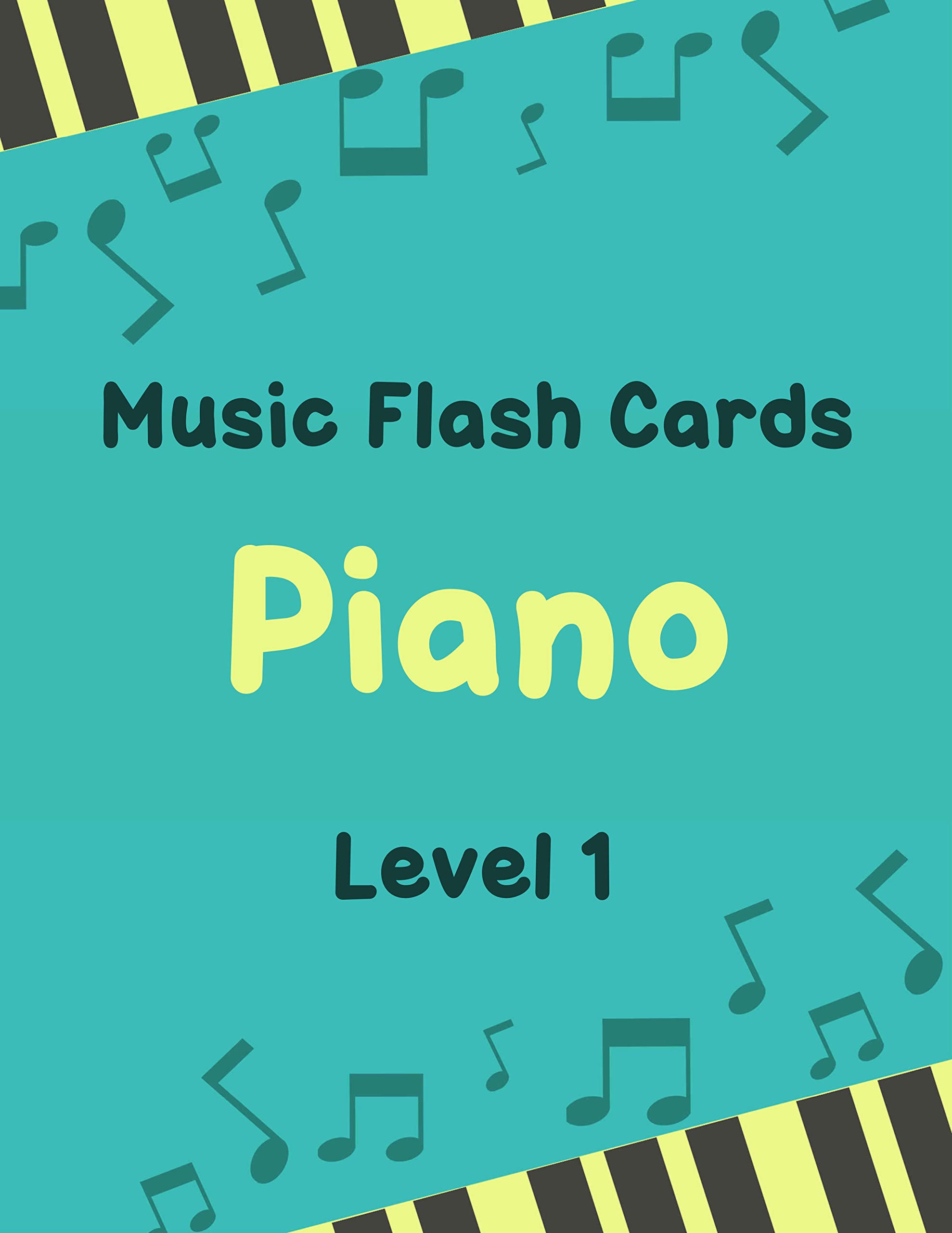 Music Flash Cards Piano Beginning Level 1 Theory Exercises for Kids by