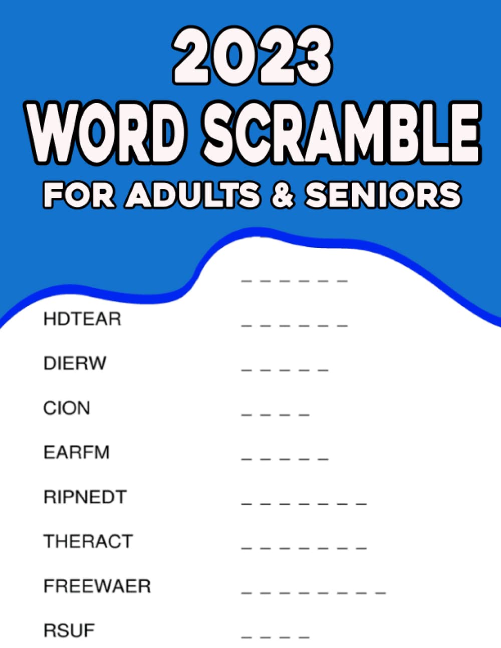 2023 Word Scramble For Adults &amp; Seniors: adults and seniors 1200 words ...