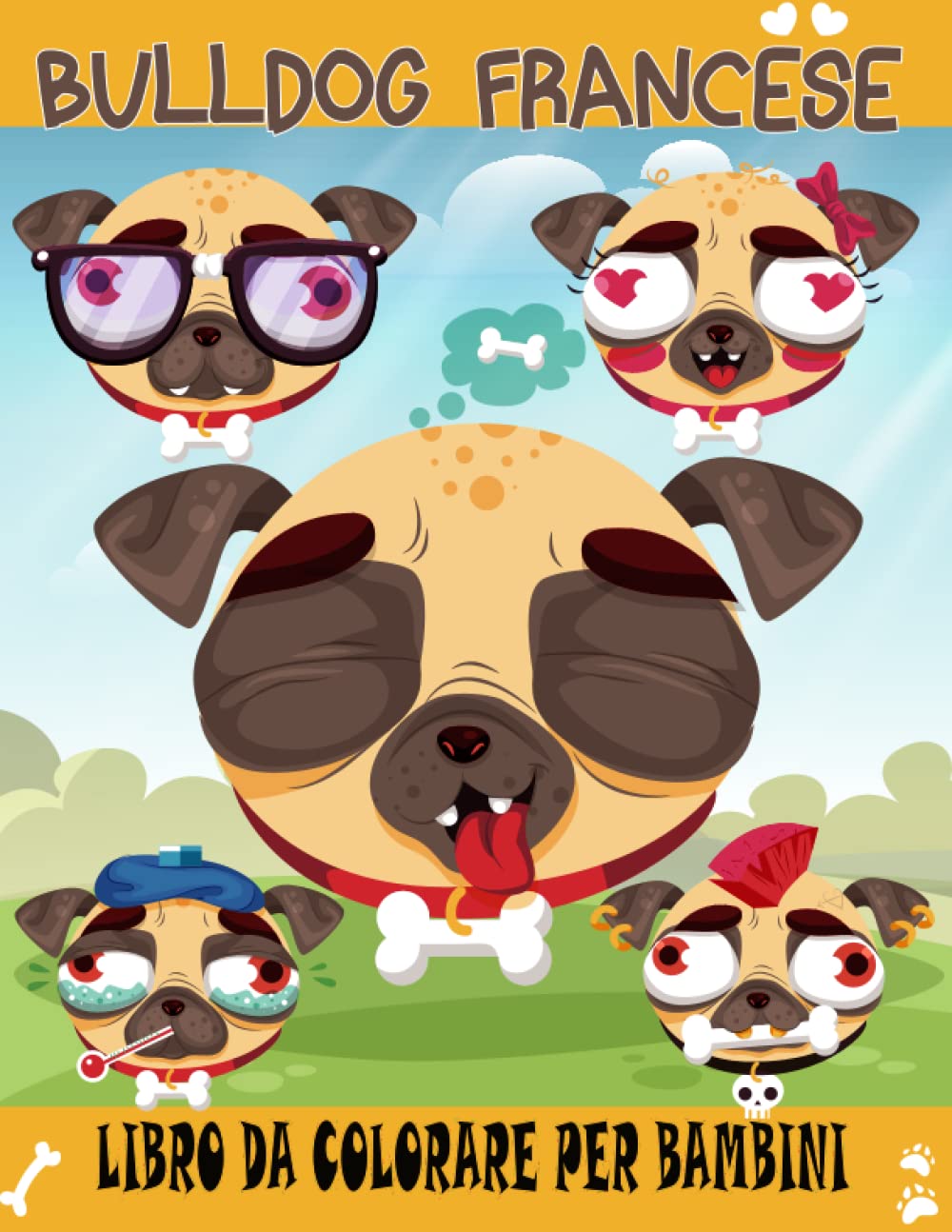 Custodia Per Libri Con Stampa Bulldog - Tema 'Peace Love Bulldogs', Regalo Per Amanti Cani - Foto 8