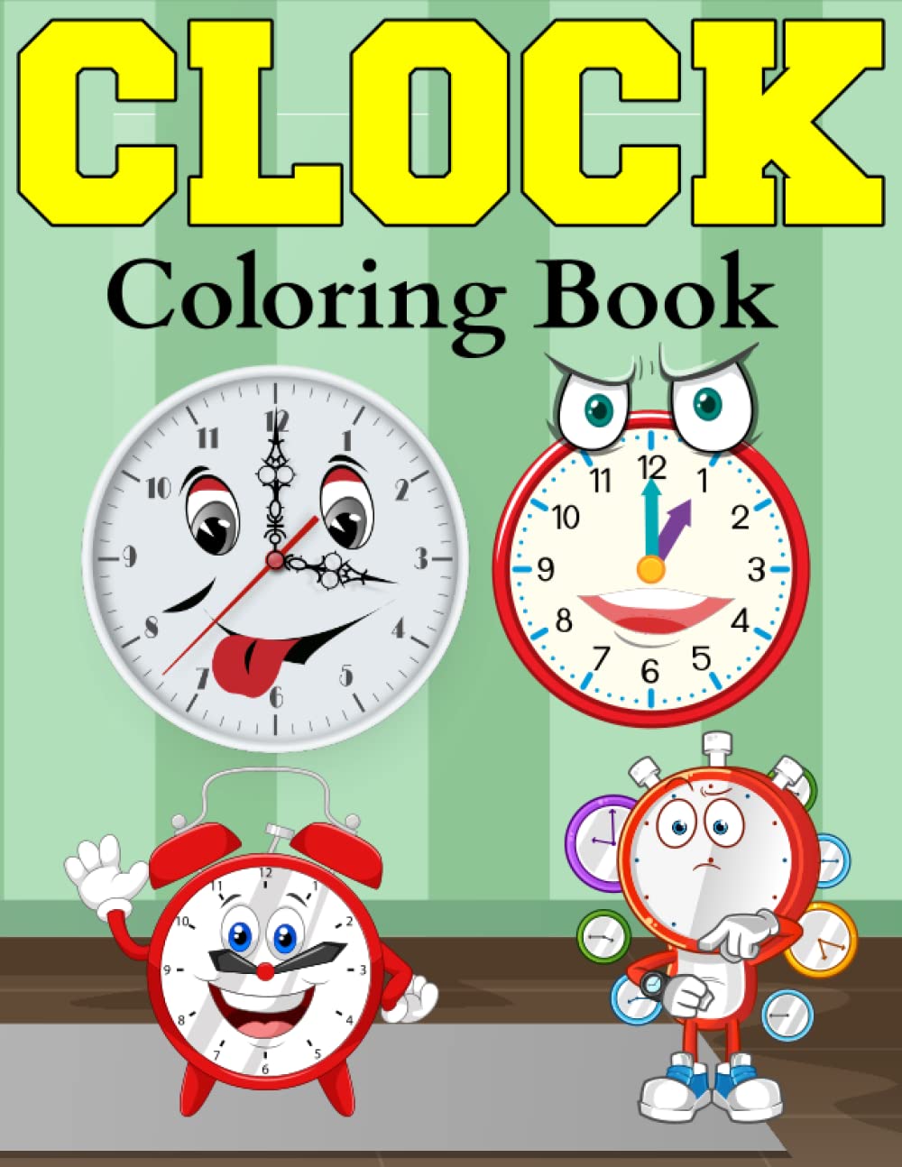 Clock Coloring Book For Kids And Adults, Beautiful clocks of all kinds