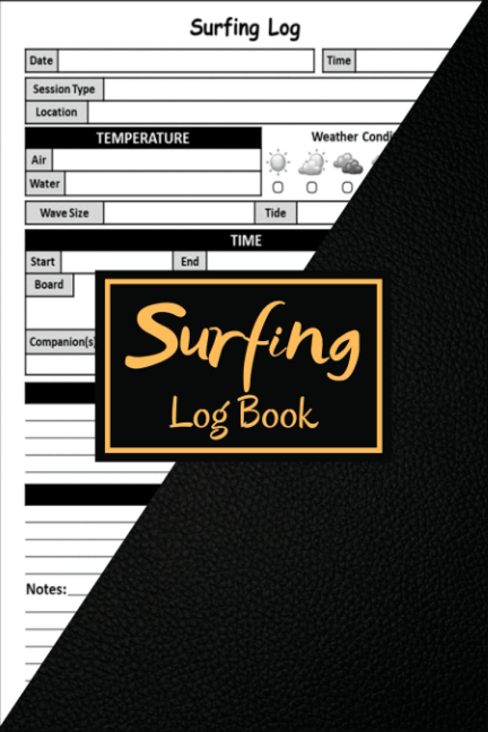 Surfing Log Book Surfing Logbook Journal to Keep Track All of Your Surf Sessions With Beautiful