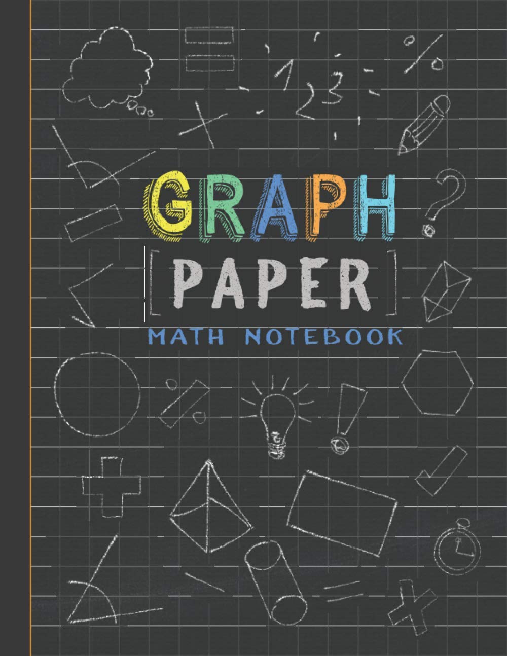 Graph Paper Math Notebook Quad Ruled 1/2 Inch Squares Notebook for
