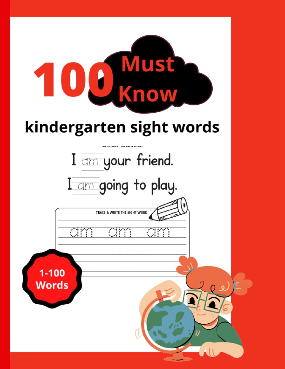 100 mustknow sight words kindergarten workbook ages 45 for kids sight