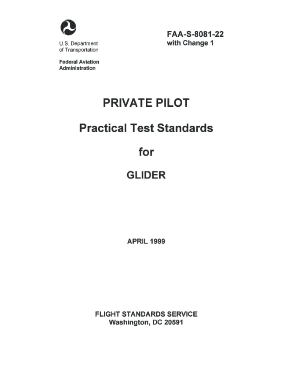 FAAS808122 PRIVATE PILOT Practical Test Standards for GLIDER by Luc
