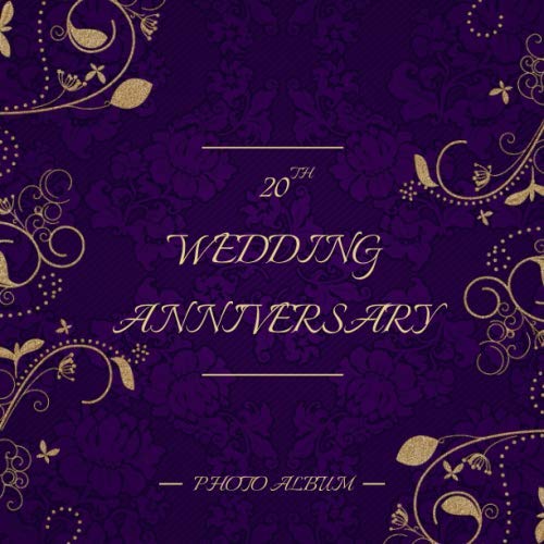 20th wedding anniversary Photo Album Beautiful Elegant Purple Floral