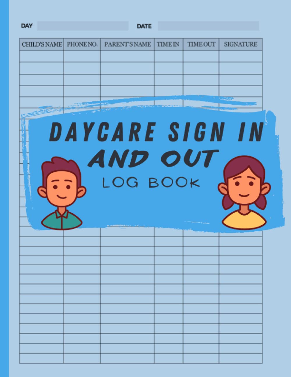 Daycare Sign In And Out Book Perfect Sign In And Out Register Log Book