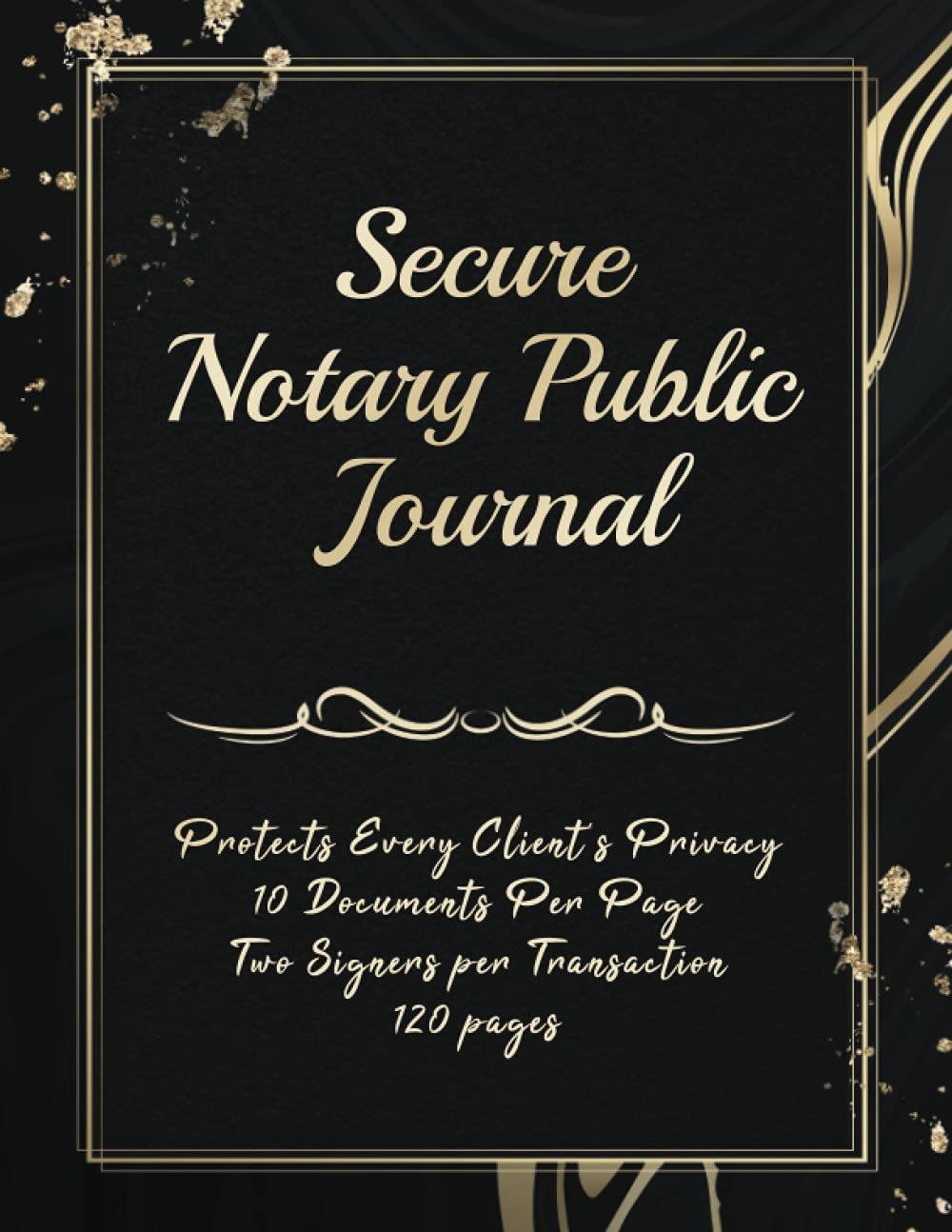 Secure Notary Public Journal Log Multiple Documents Per Signing, Notaries Logbook, Record