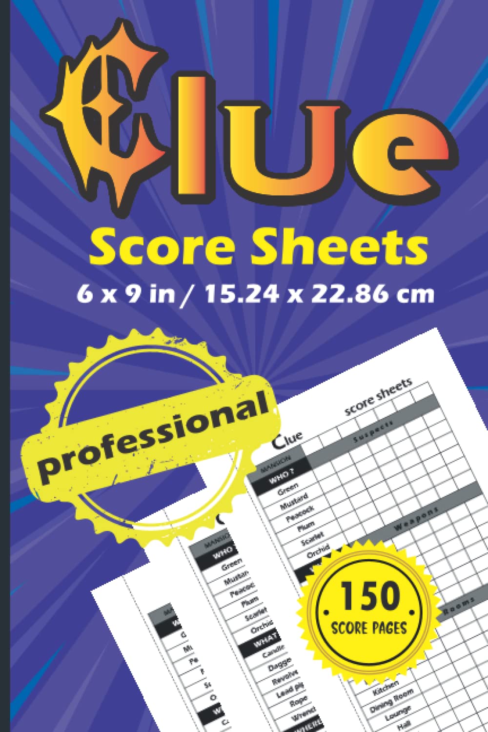Clue score sheets: clue cards replacement score sheets : clue pads ...