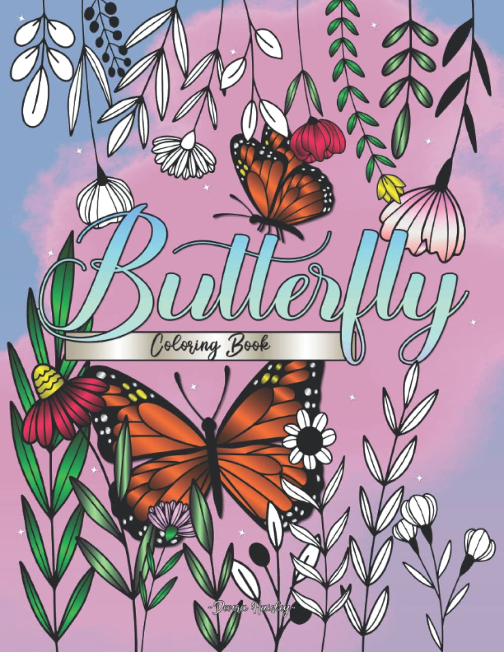 Butterfly Coloring Book A relaxing coloring book for adults filled